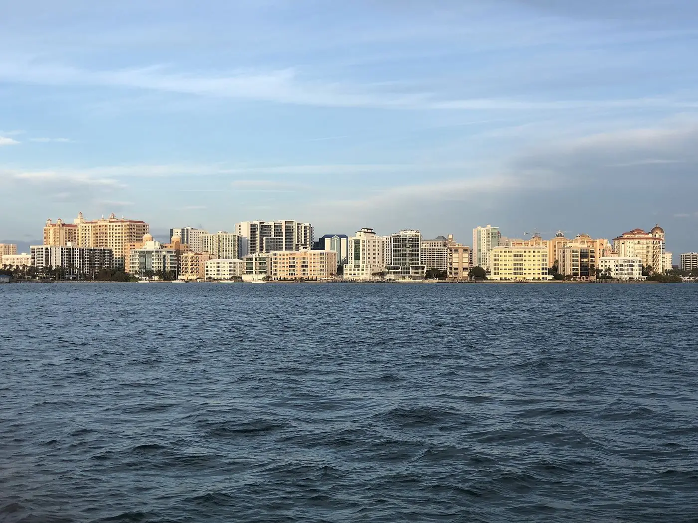 Sarasota skyline over the bay